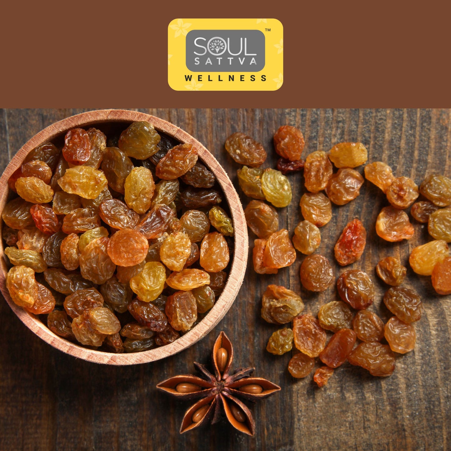 Soul Sattva Brown Raisins (500gm)