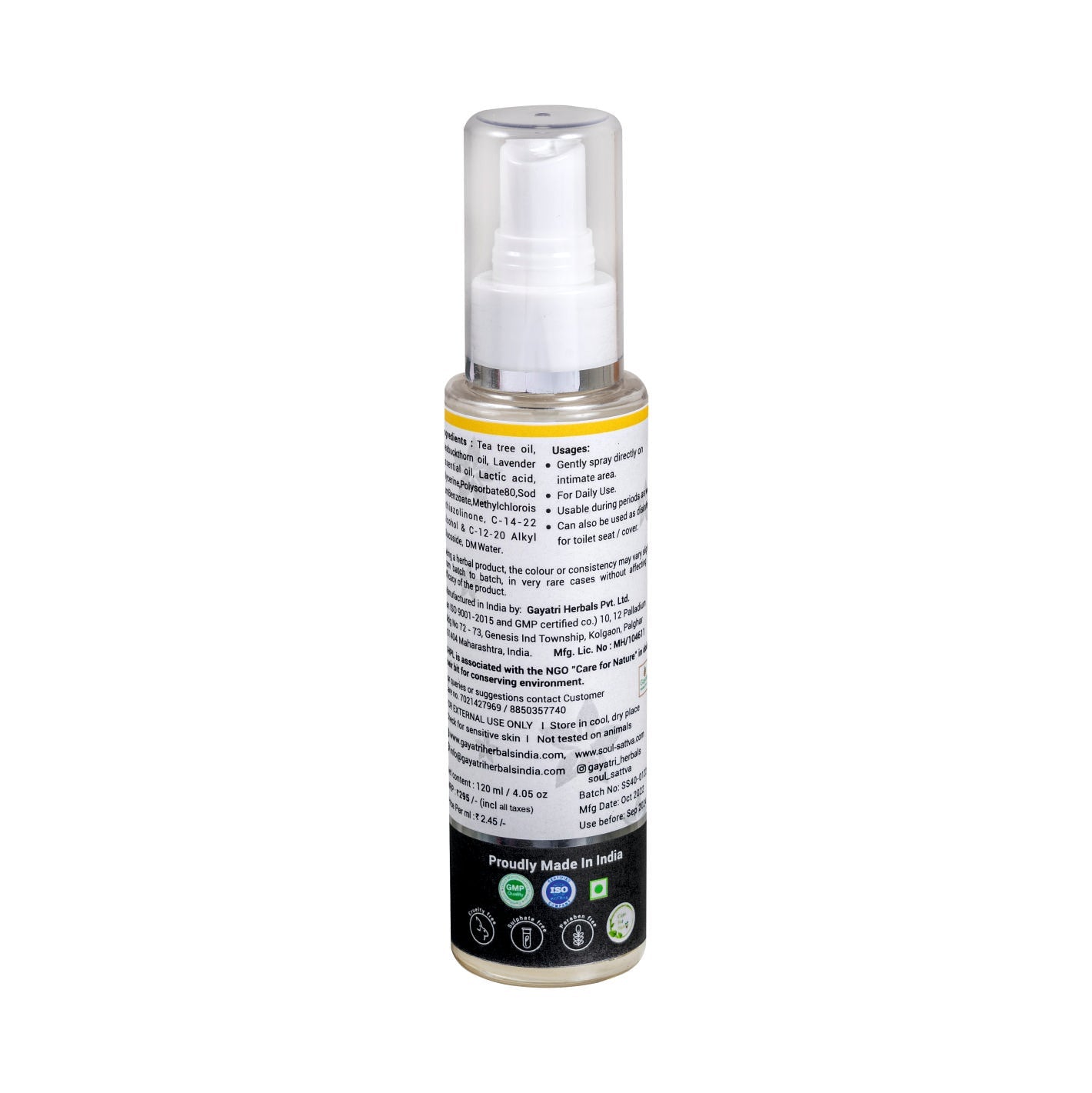Soul Sattva Intimate Hygiene Spray (120ml)